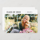 Klasse 20XX Moderner Abschluss für Minimalistische Ankündigung (Vorne/Hinten)