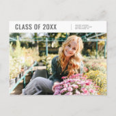 Klasse 20XX Moderner Abschluss für Minimalistische Ankündigungspostkarte (Vorderseite)