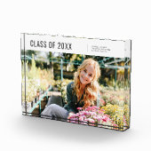 Klasse 20XX Moderner Minimalistischer Abschluss Fotoblock (Rechts)