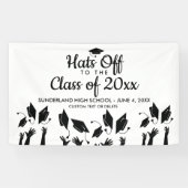 Klasse 20XX Schulname Graduation Party-Zeichen Banner (Horizontal)