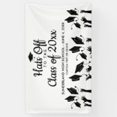 Klasse 20XX Schulname Graduation Party-Zeichen Banner (Vertikal)