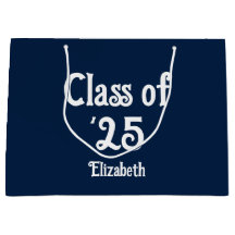Klasse "25 Dark Blue and White Graduate Name