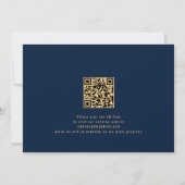 Klasse 2 Fotos Gold Navy Blue Wedding Save The Date (Rückseite)