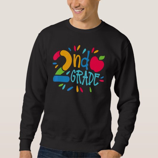 Klasse 2  Rückkehr zur Schule Sweatshirt (Vorderseite)