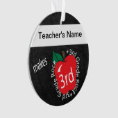 Klasse 3 Lehrer Rocken | Tafel Ornament (Vorderseite)