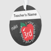 Klasse 3 Lehrer Rocken | Tafel Ornament (Vorderseite)
