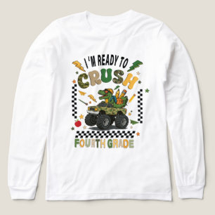 Klasse 4: Zurück zur Schule Dinosaurier-Monstertru Tri-Blend Shirt