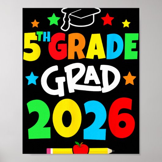 Klasse 5 2026 Absolvent Grundschule Poster (Vorne)