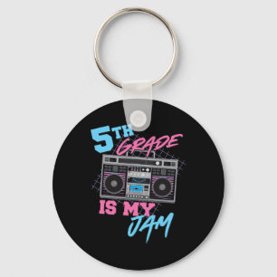 Klasse 5 ist mein Ding - Vintage 80er Boombox Lehr Schlüsselanhänger