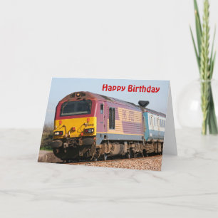Klasse 67 Diesel loco 67022 Happy Birthday Karte