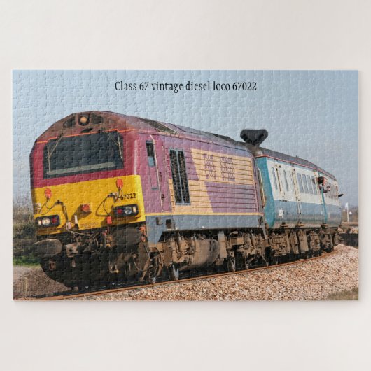 Klasse 67 Vintager Diesel-Loco 67022 personalisier Puzzle (Horizontal)
