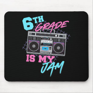 Klasse 6 ist mein Ding Vintage 80er Boombox Lehrer Mousepad