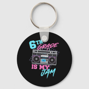 Klasse 6 ist mein Ding Vintage 80er Boombox Lehrer Schlüsselanhänger