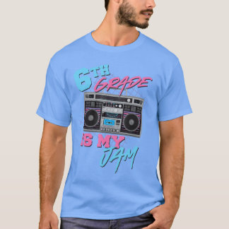 Klasse 6 ist mein Ding Vintage 80er Boombox Lehrer T-Shirt