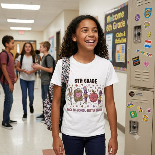 Klasse 6 Zurück zur Schule Glitter Gang T-Shirt