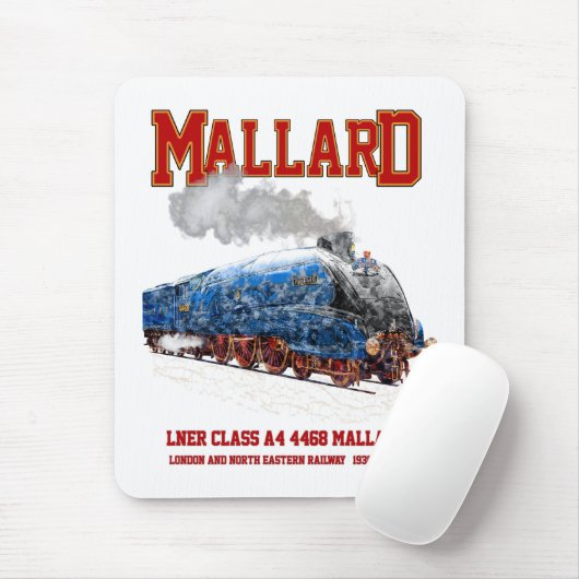 Klasse A4 Mallard - Weltweit schnellste Dampflokom Mousepad (Mit Mouse)