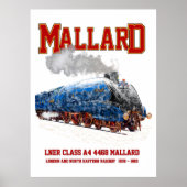 Klasse A4 Mallard - Weltweit schnellste Dampflokom Poster (Vorne)