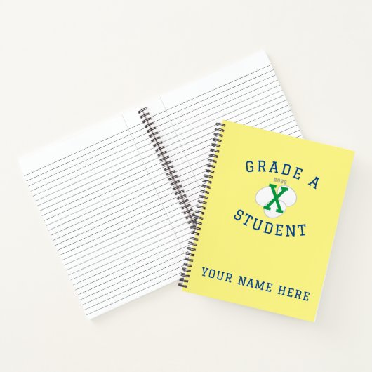 Klasse A Student - Nicht Eier - Gelbes Notebook Notizblock (Innenseite)