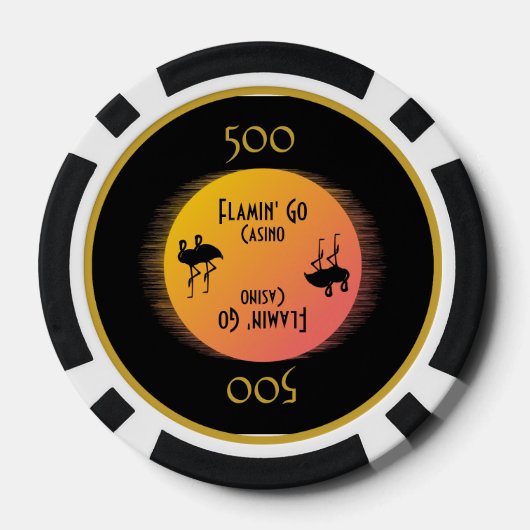 Klasse Aktiv Flamingo Poker Chip Sets (Rückseite)