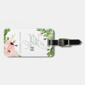 Klasse Aquarellblumenabsolvent 2019 Gepäckanhänger (Vorderseite horizontal)