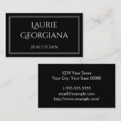 Klasse & Basic Beautician Business Card Visitenkarte (Vorne/Hinten)