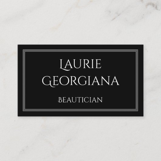 Klasse & Basic Beautician Business Card Visitenkarte (Vorderseite)