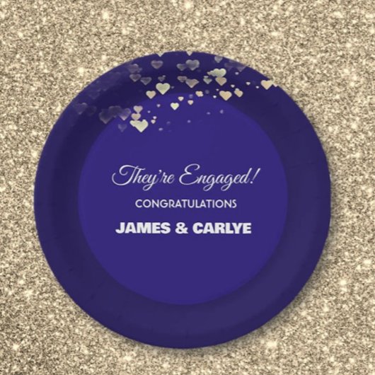 Klasse, benutzerdefinierte Verlobung-Glückwunsch Pappteller