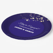 Klasse, benutzerdefinierte Verlobung-Glückwunsch Pappteller (Schrägansicht)