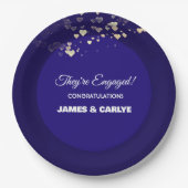 Klasse, benutzerdefinierte Verlobung-Glückwunsch Pappteller (Vorderseite)