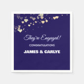 Klasse, benutzerdefinierte Verlobung-Glückwunsch Serviette (Vorderseite)