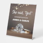 Klasse, benutzerdefinierte Verlobung-Glückwunsch Sockelschild (Vorderseite)