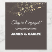 Klasse, benutzerdefinierte Verlobung-Glückwunsch Weinetikett (Einzelnes Label)