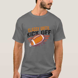 Klasse bis Kickoff Funny Football Retro Vintag T-Shirt