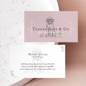 Klasse Boutique Pet Salon Portugiesischer Wasserhu Visitenkarte