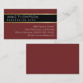 Klasse Business_Card für jeden Beruf Visitenkarte (Vorne/Hinten)