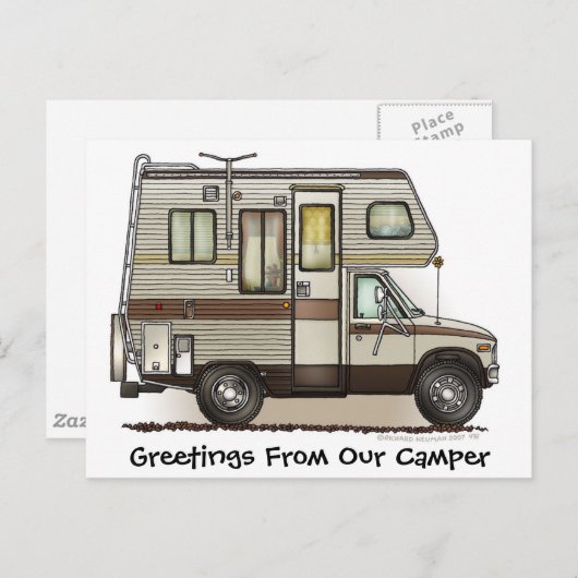 Klasse C Camper RV Postkarten (Vorne/Hinten)