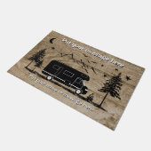 Klasse C RV Rustikale Personalisierte Bauart Fußmatte (Schrägansicht)