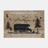 Klasse C RV Rustikale Personalisierte Bauart Fußmatte (Vorderseite)