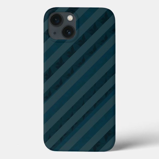 Klasse Custom Dark Aqua & Navy Blue - Streifen Case-Mate iPhone Hülle (Rückseite)