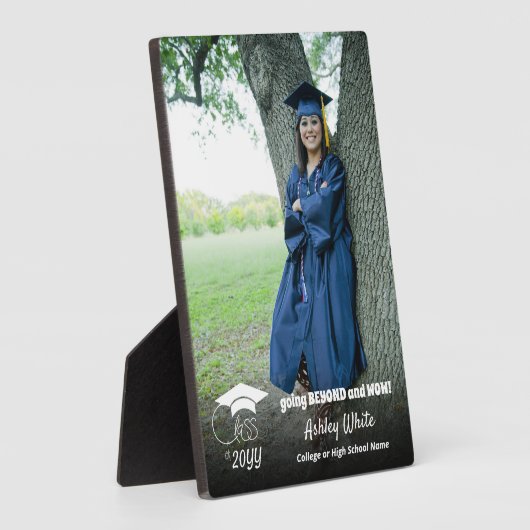 Klasse - Custom Grad Foto-White Script Fotoplatte (Seite)