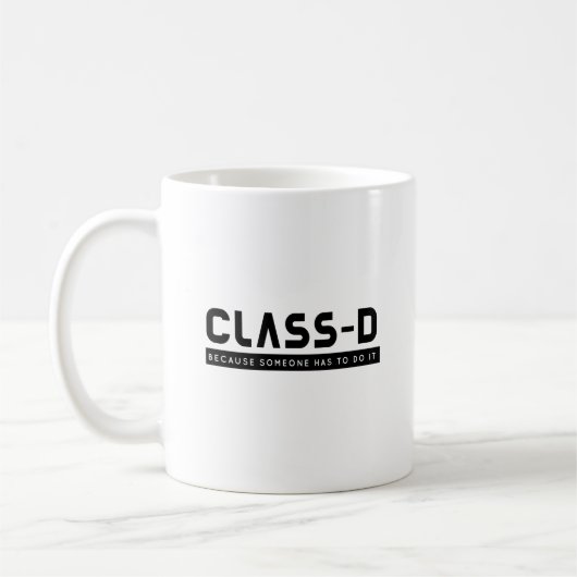 Klasse D jemand macht Funny SCP Gefangener Sicher Kaffeetasse (Links)