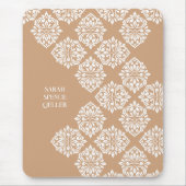 Klasse Damask Regency Geometric Beige Mousepad (Vorne)