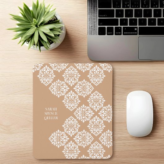 Klasse Damask Regency Geometric Beige Mousepad