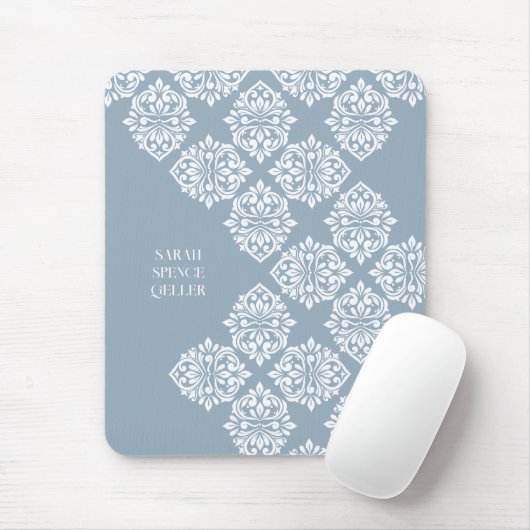Klasse Damask Regency Geometric Cadet Gray Mousepad (Mit Mouse)