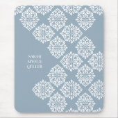 Klasse Damask Regency Geometric Cadet Gray Mousepad (Vorne)