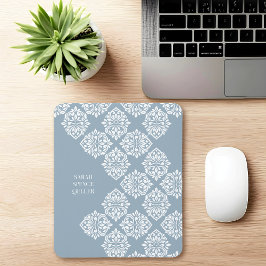 Klasse Damask Regency Geometric Cadet Gray Mousepad