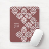 Klasse Damask Regency Geometric Pastel Red Mousepad (Mit Mouse)