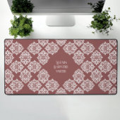 Klasse Damask Regency Geometric Pastel Red Schreibtischunterlage