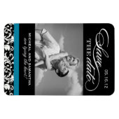 Klasse Damask Speichern Sie die Datumsmagnete Magnet (Horizontal)