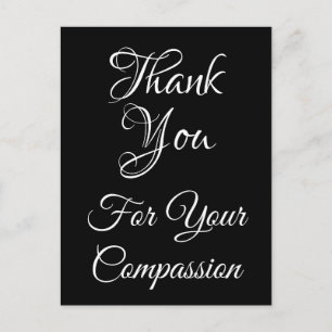 Klasse "Danke für Ihr Mitgefühl" Postkarte